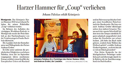 2022 09 22 HK Harzer Hammer für Coup verliehen